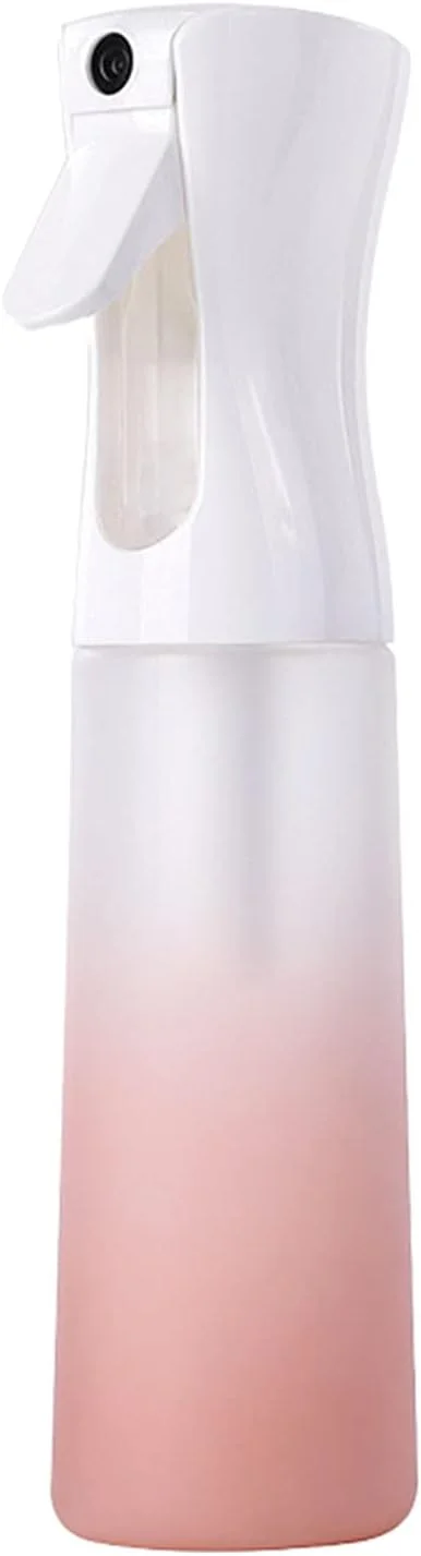 بطری اسپری مو CRTGW، بطری خالی اسپری آب پیوسته، بطری اسپری موی فر با مه پاش ریز برای حالت دادن به مو، گیاهان، 300 میلی لیتر - صورتی گرادیانی