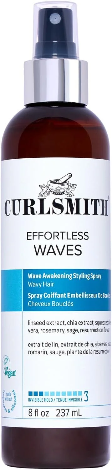 اسپری حالت دهنده موهای موج دار CURLSMITH - سبک و مرطوب کننده، کاهش وز، ظاهر طبیعی، مناسب برای موهای موج دار و فر، وگان (237 میلی لیتر)