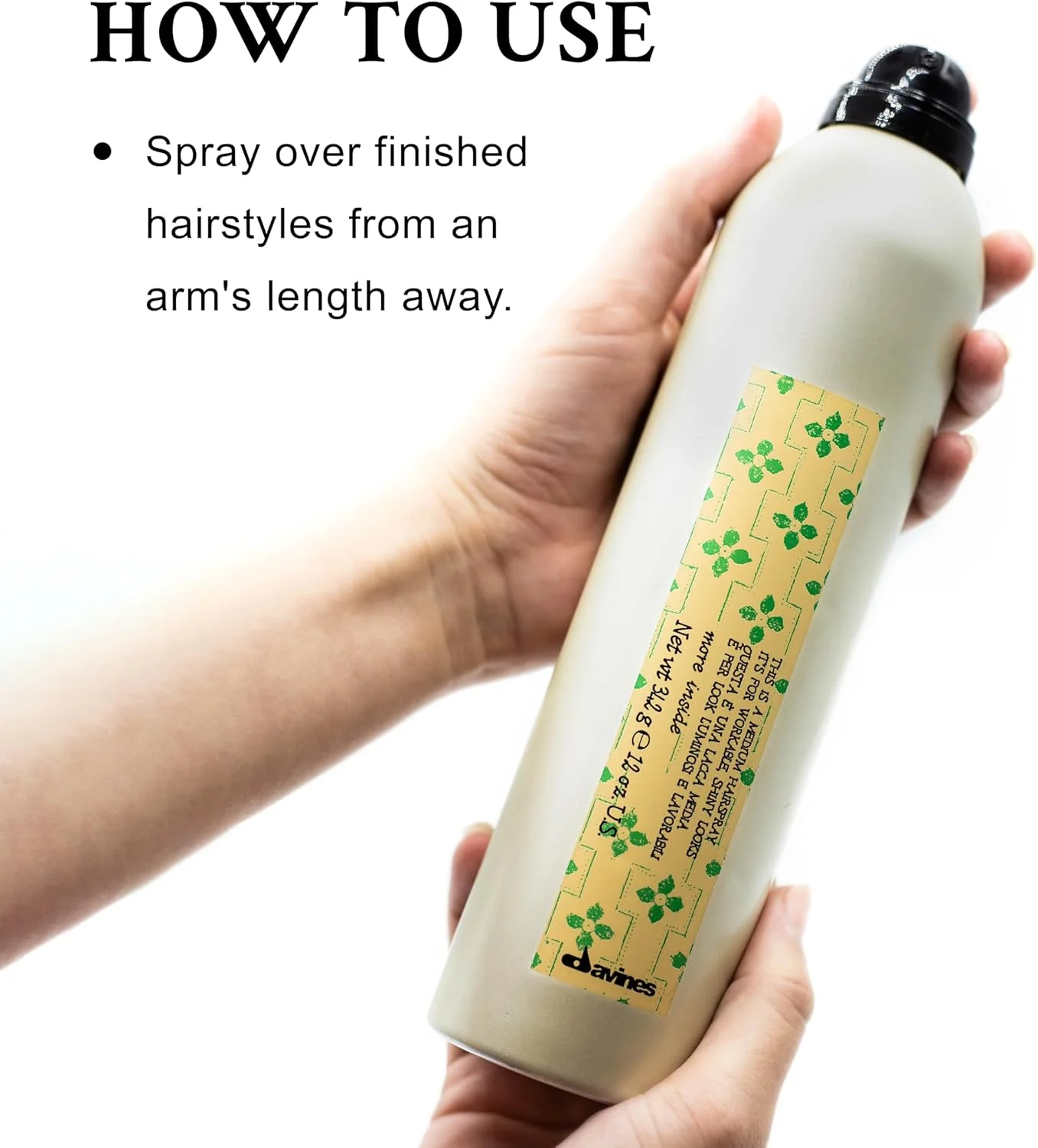 اسپری موی متوسط Davines، برس‌کشی آسان، بدون ایجاد رسوب، اسپری مو با نگه‌داری متوسط برای انواع مو، 400 میلی‌لیتر