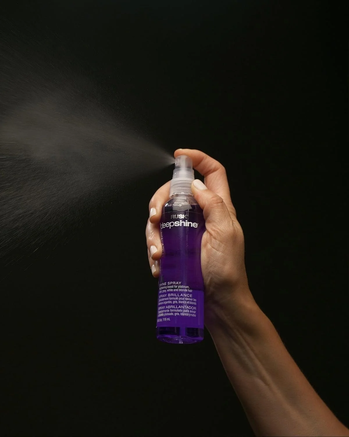 اسپری براق کننده مو روسک Deepshine PlatinumX، 118 میلی لیتر، ایجاد درخشش درخشان و مناسب برای حالت دادن حرارتی برای داشتن پایانی براق، مناسب برای استفاده با وسایل حرارتی