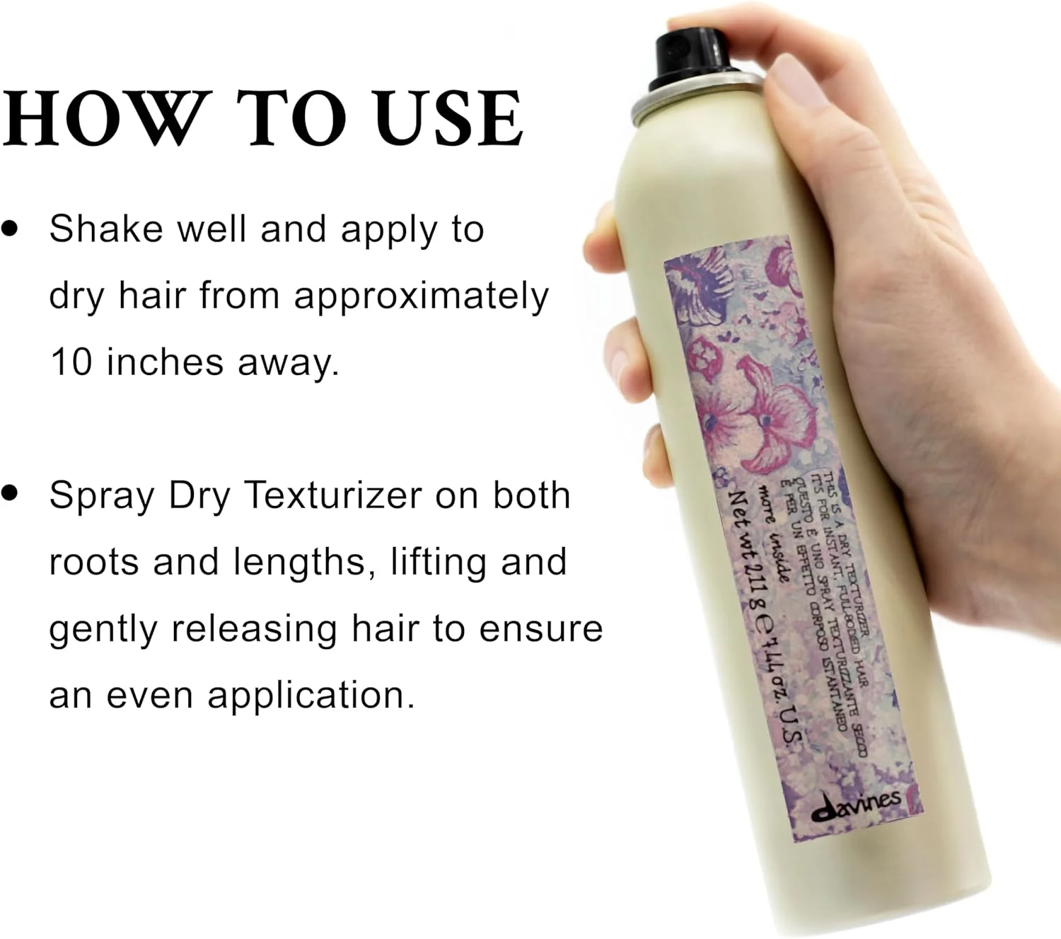 Davines This Is A Dry Texturizer | اسپری بافت دهنده برای موهای پرپشت با حجم، حالت دهی قوی و ظاهری آشفته | 220 میل