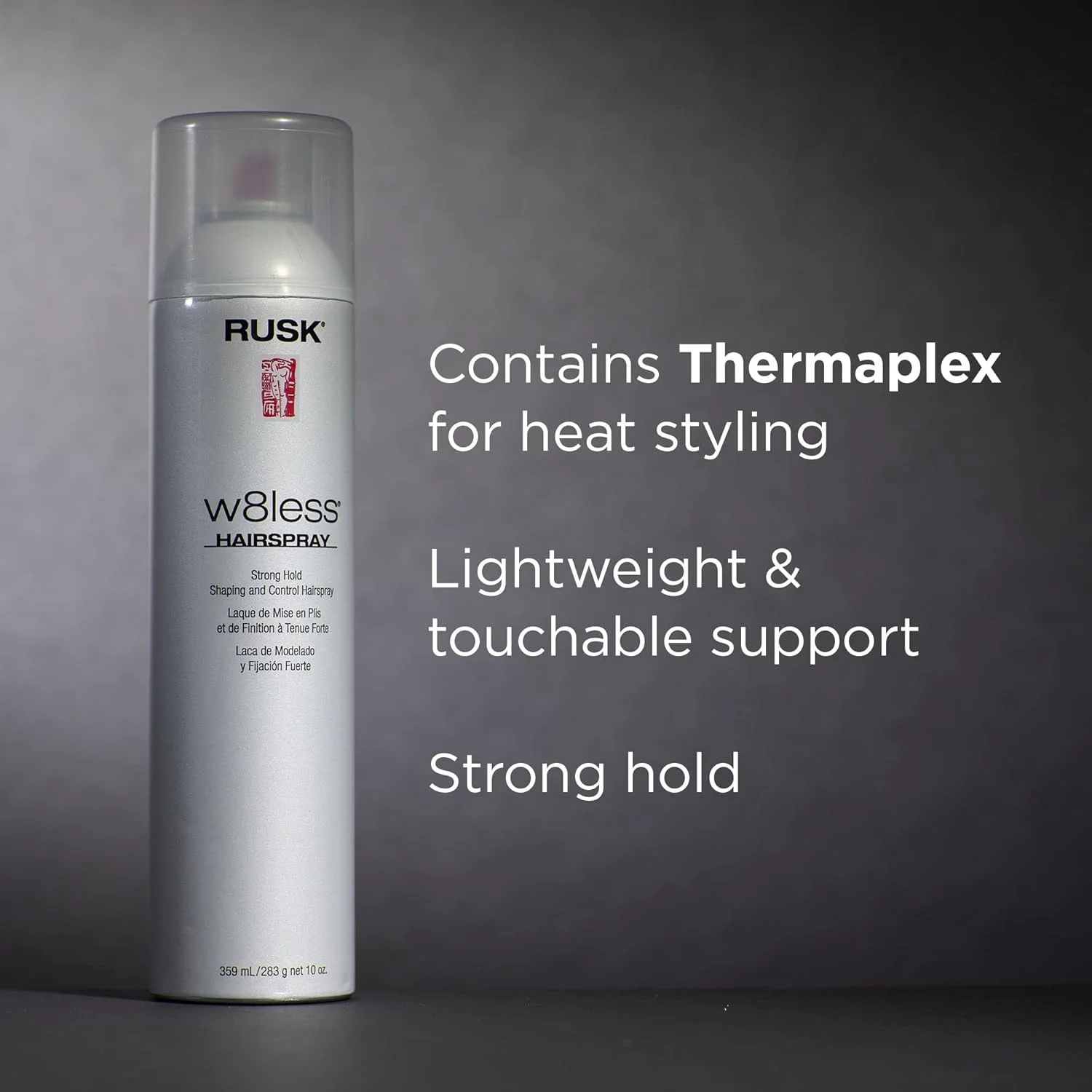 اسپری موی حالت دهنده و کنترل کننده قوی راسک، مجموعه طراحان، 295 میل، 55% VOC