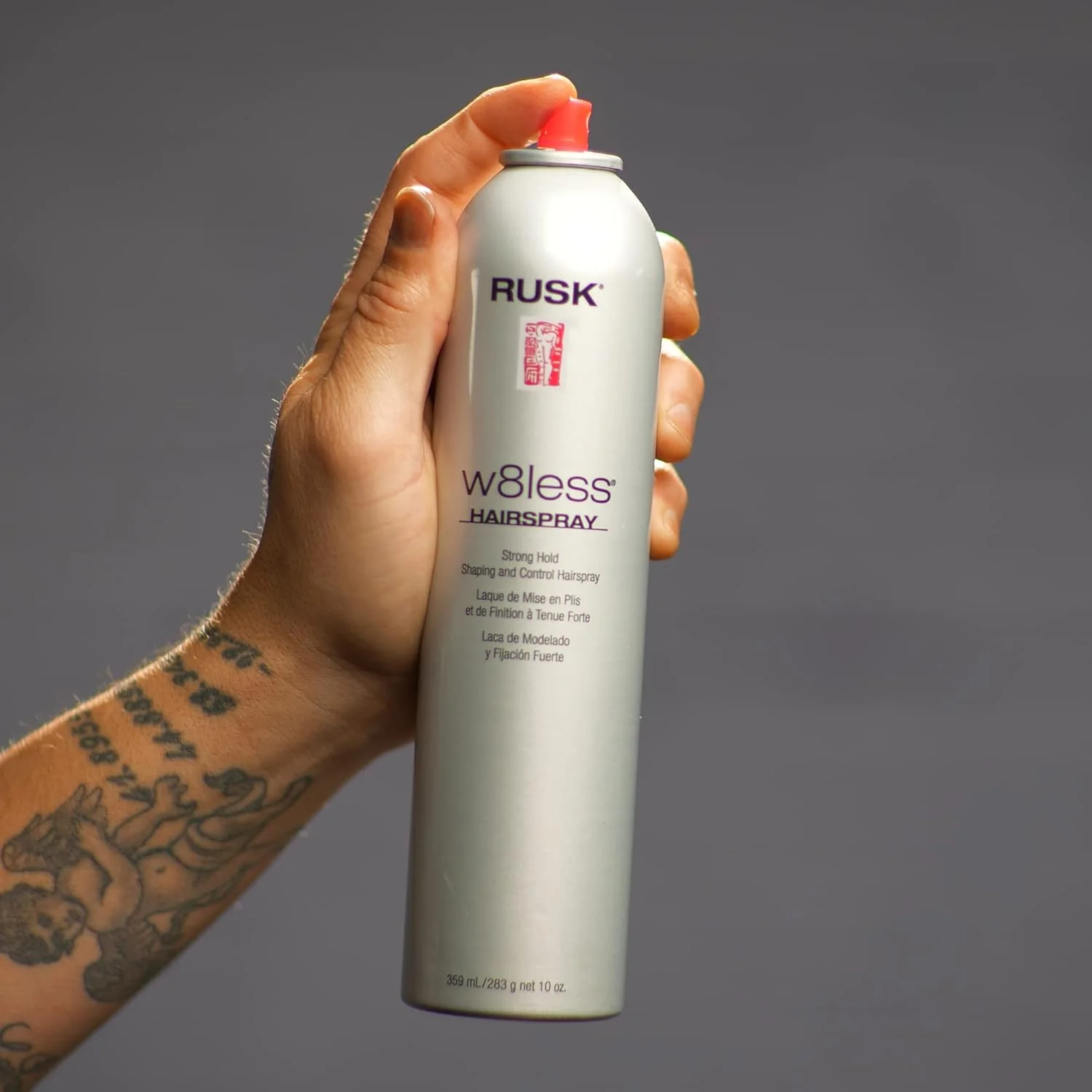 اسپری موی حالت دهنده و کنترل کننده قوی راسک، مجموعه طراحان، 295 میل، 55% VOC