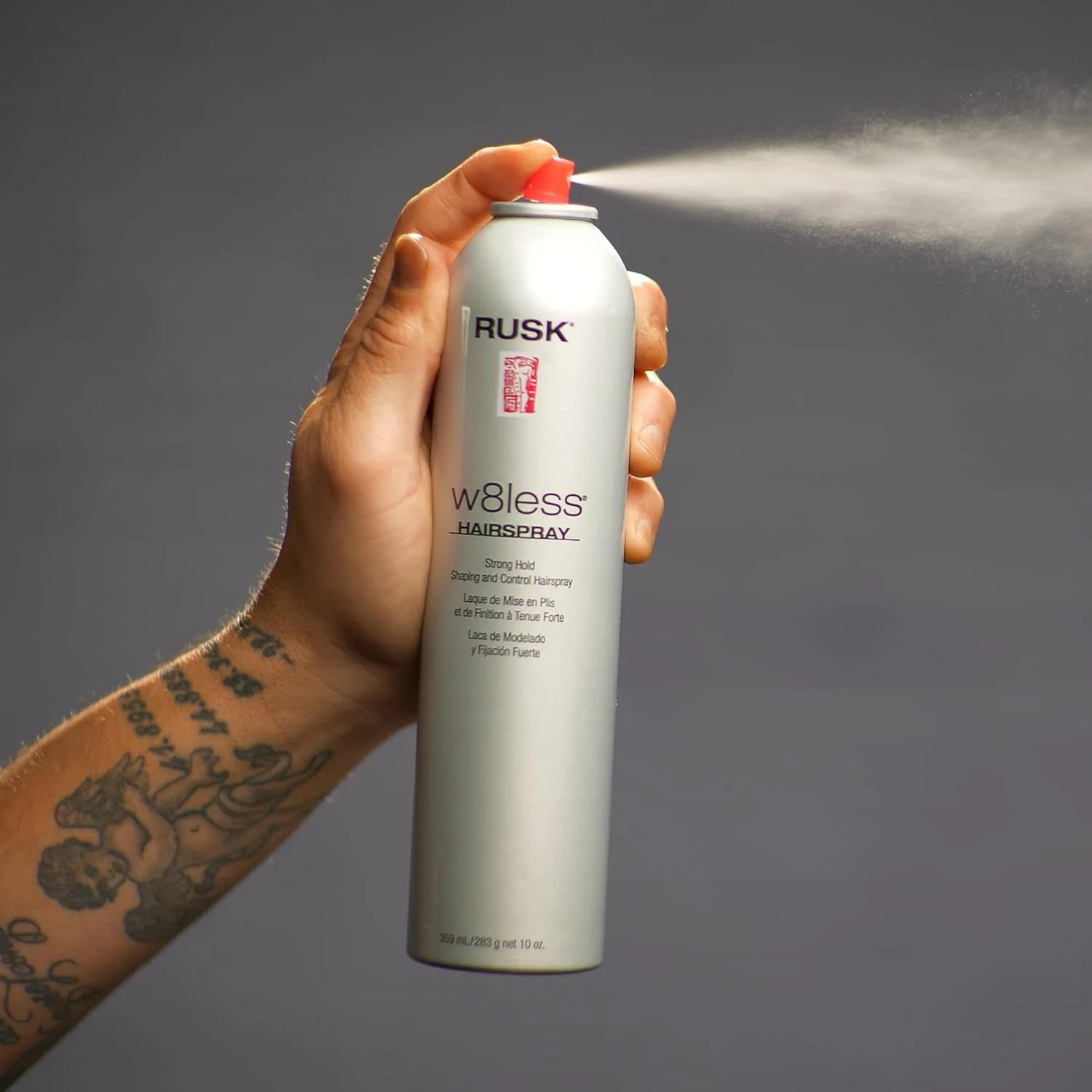 اسپری موی حالت دهنده و کنترل کننده قوی راسک، مجموعه طراحان، 295 میل، 55% VOC