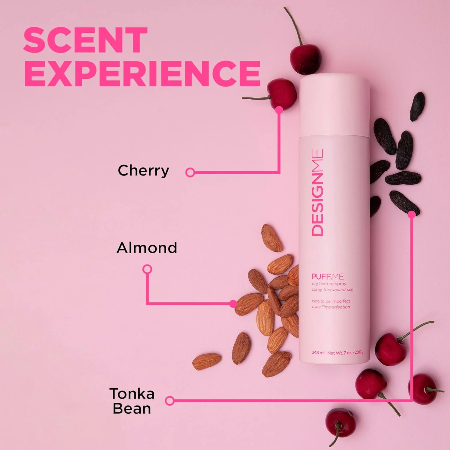 اسپری بافت دهنده خشک Design.Me PUFF.ME | اسپری حجم دهنده مو برای موهای نازک | اسپری بافت خشک