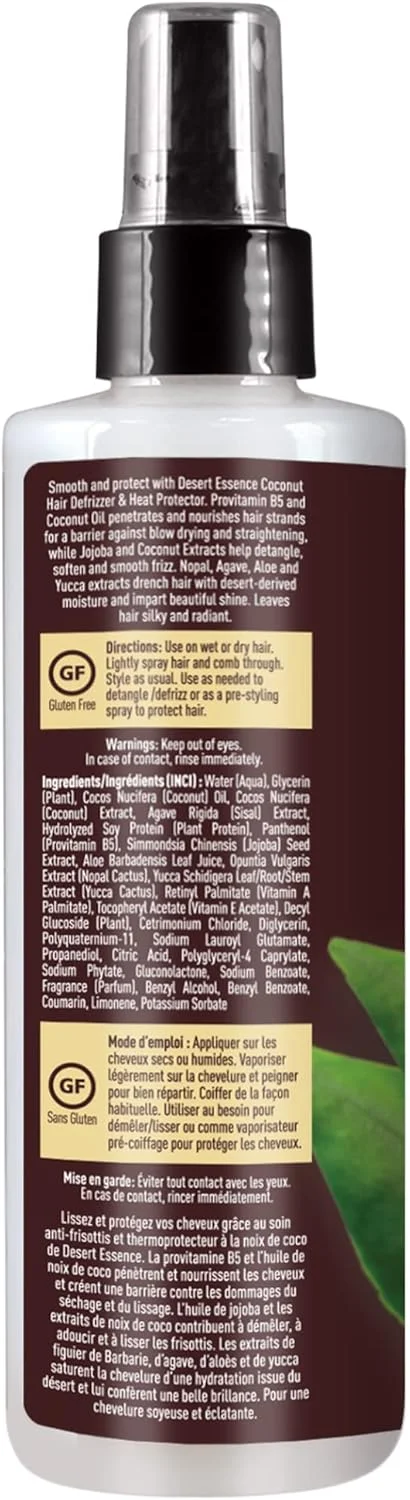 اسپری محافظت کننده مو در برابر حرارت و وز مو نارگیل دزرت اسنس، 237 میلی لیتر