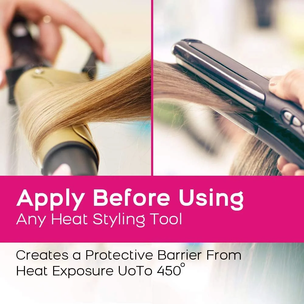 اسپری محافظ حرارت مو حاوی روغن آرگان Dirty Works غنی شده با ویتامین E | اسپری حالت دهنده مو | برای موهای خشک و آسیب دیده | 100 میلی لیتر