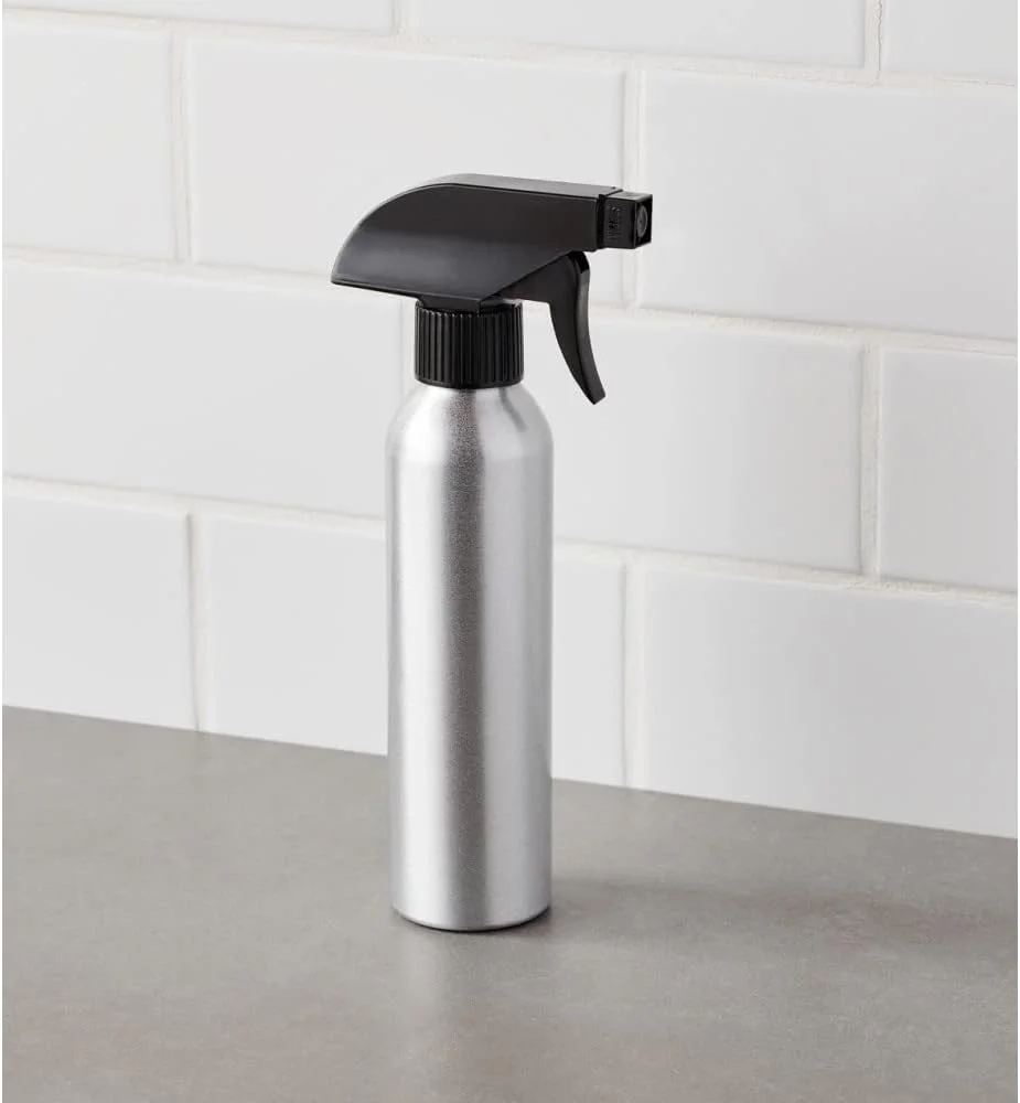 بطری اسپری آلومینیومی دایان با نازل برای حالت دادن و رنگ کردن مو - کوچک - 9.4 اینچ در 1.5 اینچ، ظرفیت 8 اونس - نقره ای