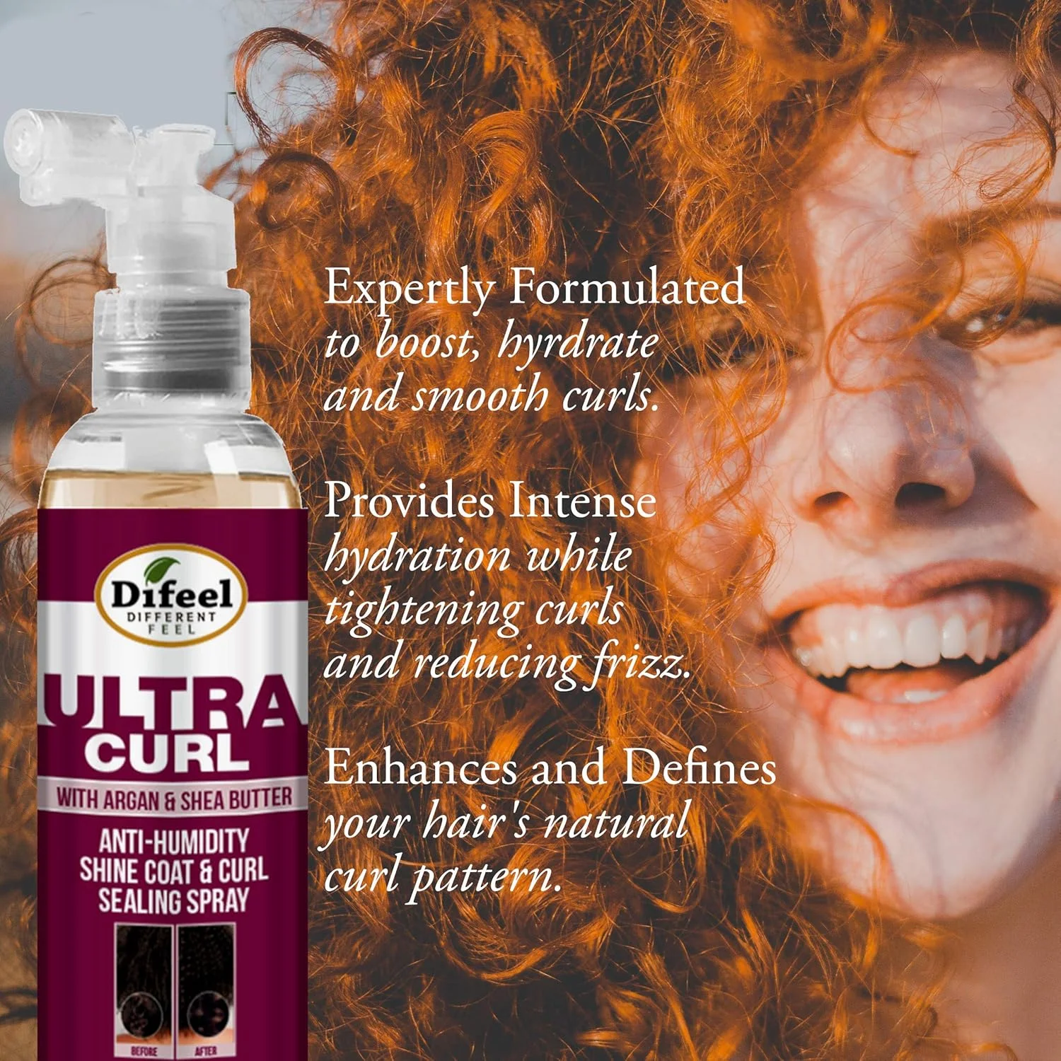 اسپری تثبیت کننده فوق العاده فر مو دیفیل، 236 میلی لیتر - درمان مو برای موهای فر، ضد وز و مقاوم در برابر رطوبت