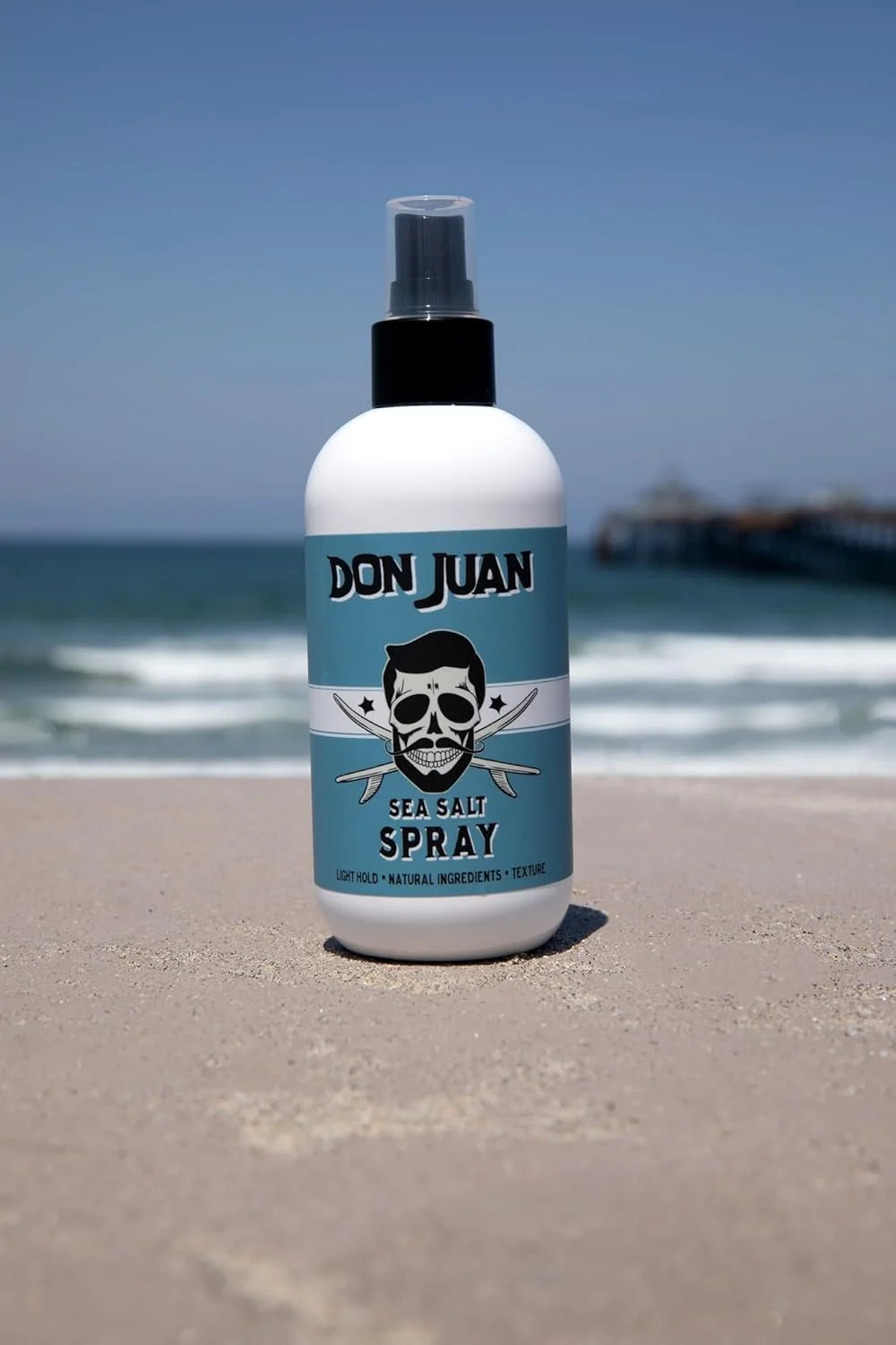 اسپری حالت دهنده مو با نمک دریایی Don Juan | نگهدارندگی ملایم | افزایش حجم و بافت مو | مواد طبیعی | رایحه واکس موج سواری، 236 میلی لیتر