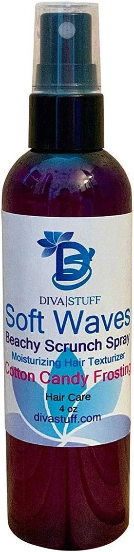 اسپری ایجاد بافت موی نرم و موج‌دار Diva Stuff، مرطوب‌کننده مو، با رایحه پشمک