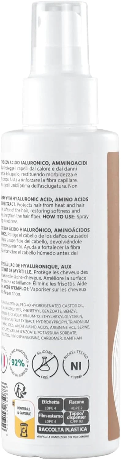 اسپری محافظ حرارتی موهای فر، مجعد و آفرو DIVINA BLK، متعادل کننده و احیا کننده (150 میلی لیتر)