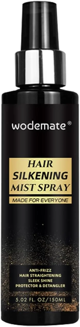 اسپری محافظ حرارت مو، نرم کننده بدون نیاز به آبکشی، اسپری سبک کراتین صاف کننده و ضد وز برای مو و کلاه گیس مصنوعی، 150 میلی لیتر
