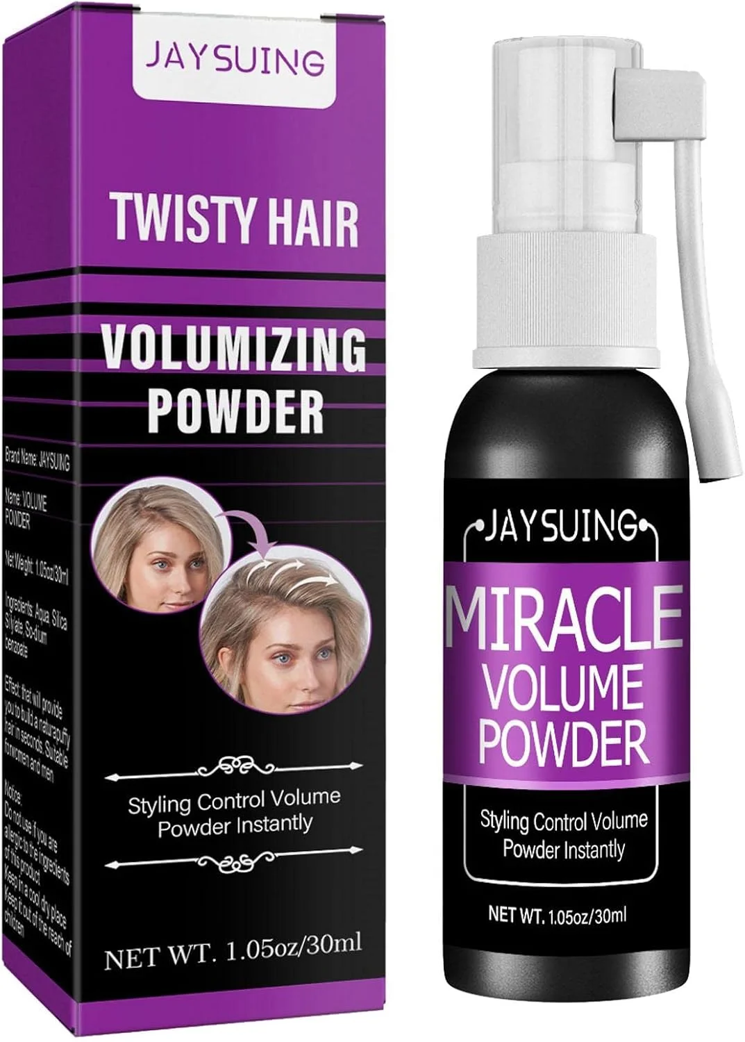 اسپری حجم دهنده مو 5 عددی - اسپری حجم دهنده و کنترل چربی مو 30 میلی لیتری | اسپری حجم دهنده فوری با ماندگاری طولانی برای انواع مو