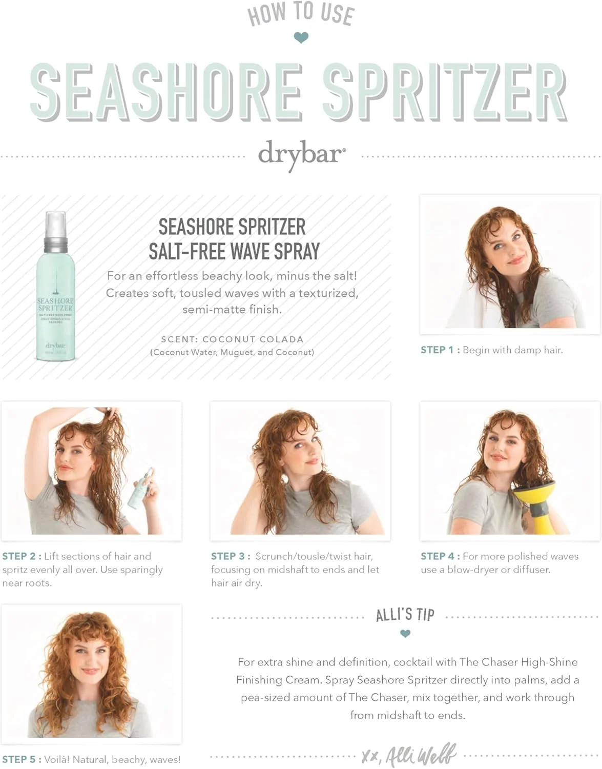 اسپری حالت دهنده موی بدون نمک Drybar Seashore Spritzer