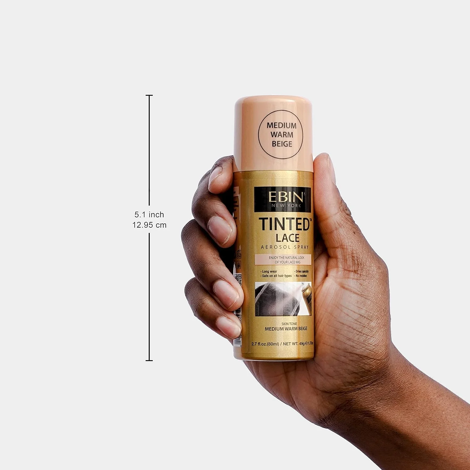 اسپری رنگی توری EBIN NEW YORK، 3 عددی، بژ روشن، خشک شدن سریع، مقاوم در برابر آب، اسپری یکنواخت، هماهنگ با رنگ پوست، ظاهر طبیعی، 80 میلی لیتر