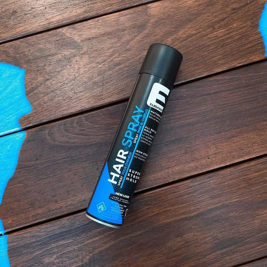 اسپری مو مردانه Elegance - آبی، 400 میلی لیتر | نگهدارندگی قوی، درخشش طبیعی، خشک شدن سریع