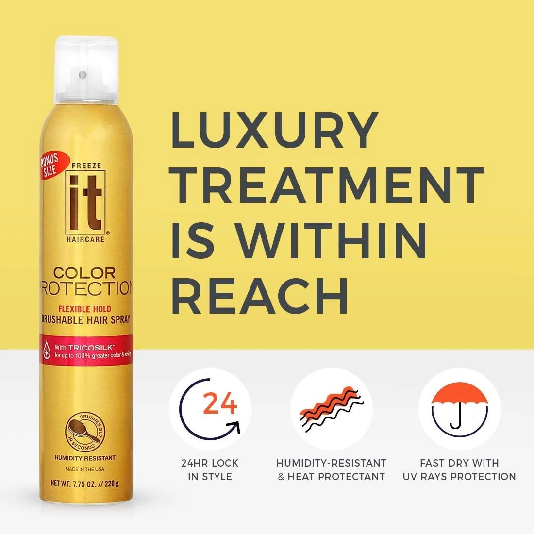 اسپری مو محافظ رنگ مو فریز ایت، 248 گرم اسپری مو محافظ رنگ مو فریز ایت، 248 گرم