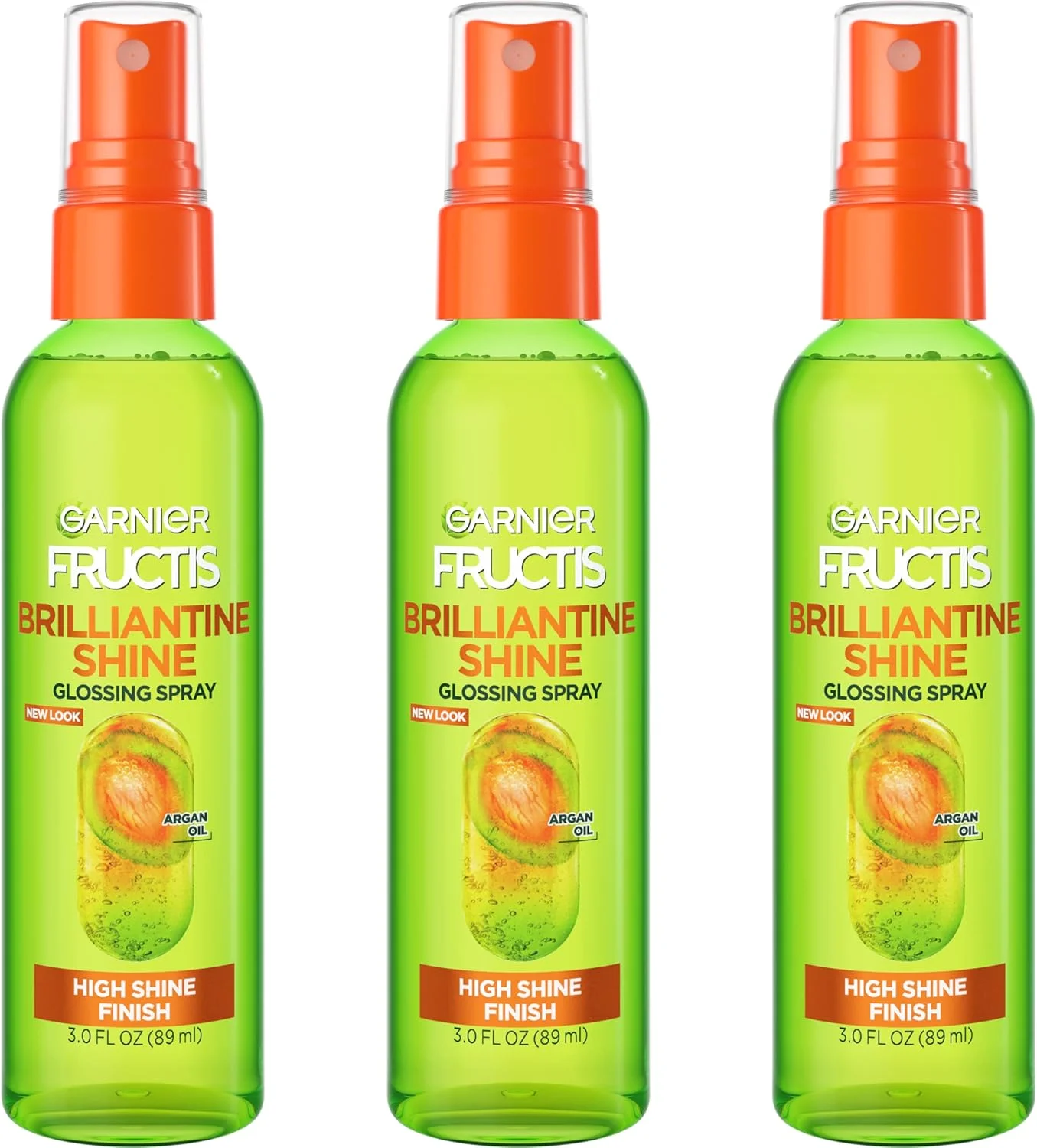اسپری براق کننده مو گارنیه فروکتیس استایل برای درخشش بالا، روغن آرگان، 88 میلی لیتر، 3 عدد (بسته بندی ممکن است متفاوت باشد)