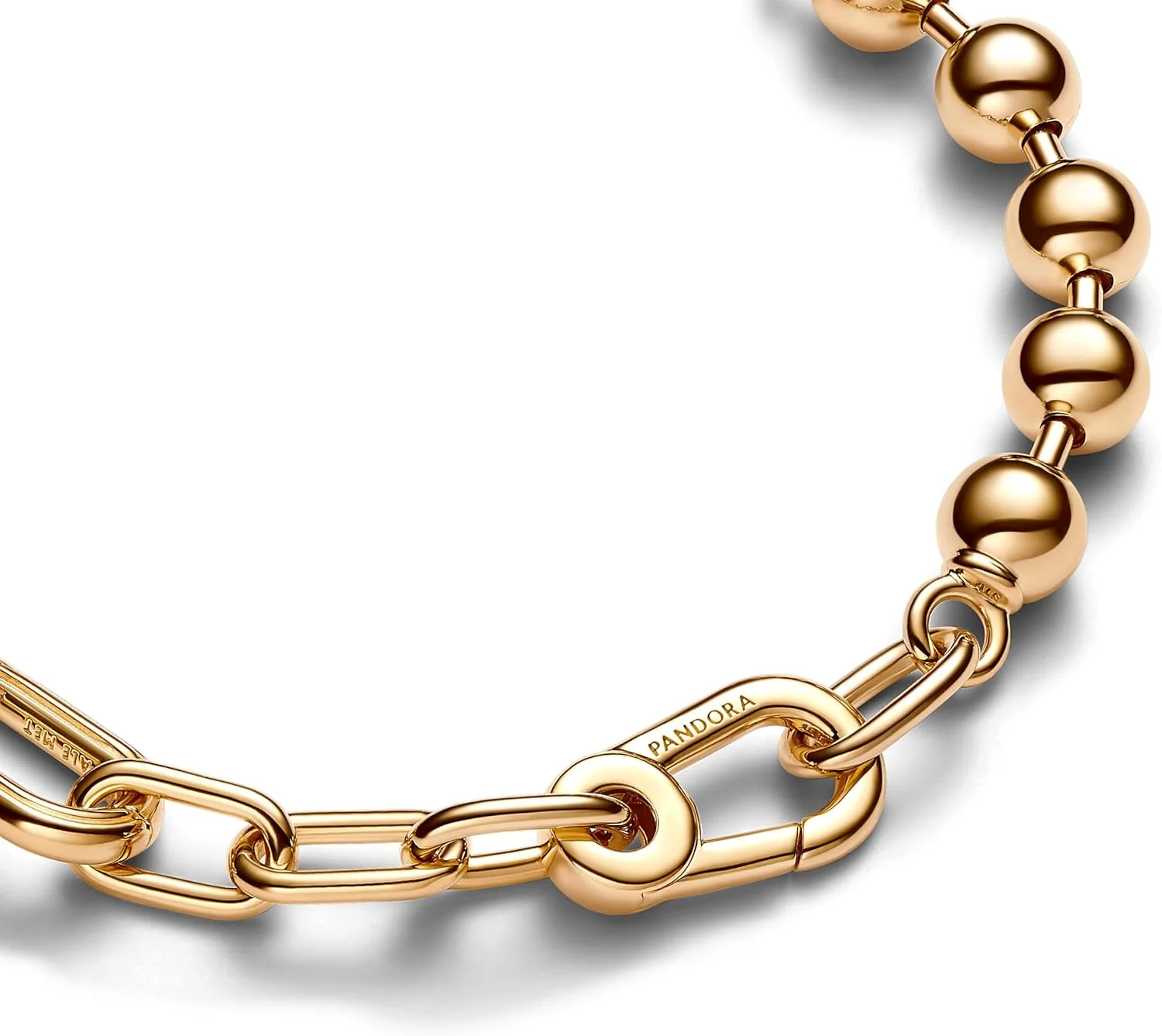 دستبند زنانه پاندورا مدل 562793C00، گوی‌دار، رنگ طلایی