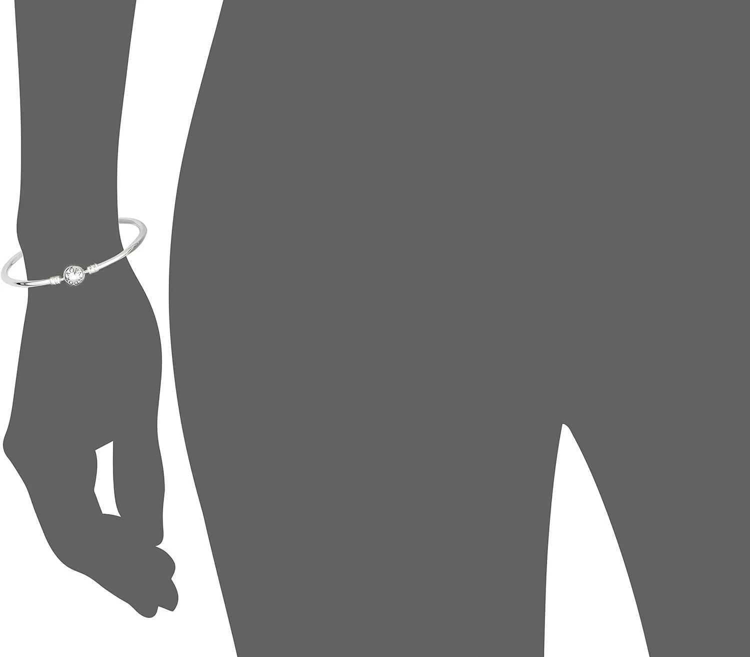 دستبند النگویی نقره استرلینگ زنانه پاندورا، ۱۷ سانتی متر - 590713