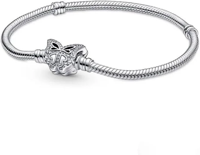دستبند زنجیری ماری قفل پروانه ای Pandora Moments