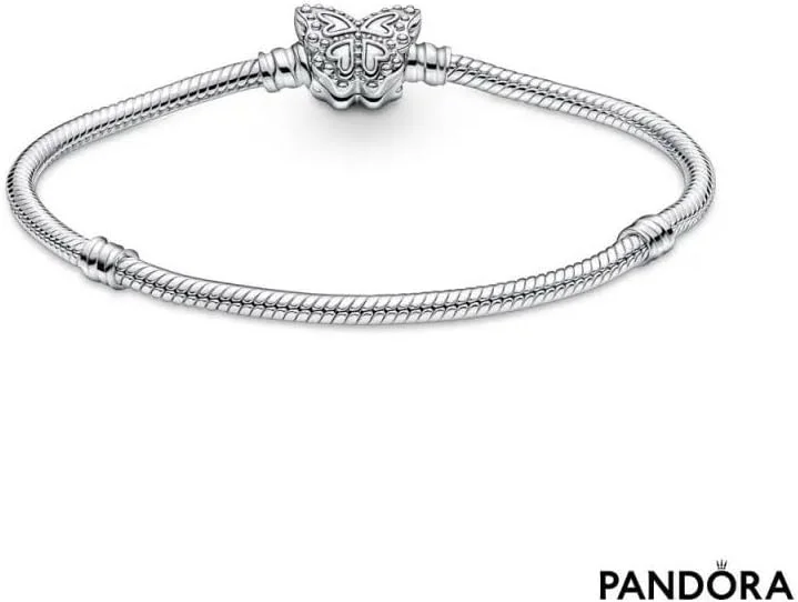 دستبند زنجیری ماری قفل پروانه ای Pandora Moments