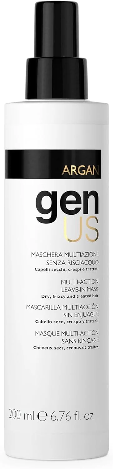 ماسک موی آبرسان آرگان جنوس - غنی شده با روغن آرگان و روغن بزرک برای موهای خشک، وز و آسیب دیده - مرطوب کننده، ضد وز، تغذیه عمیق، درخشش و نرمی - 200 میلی لیتر