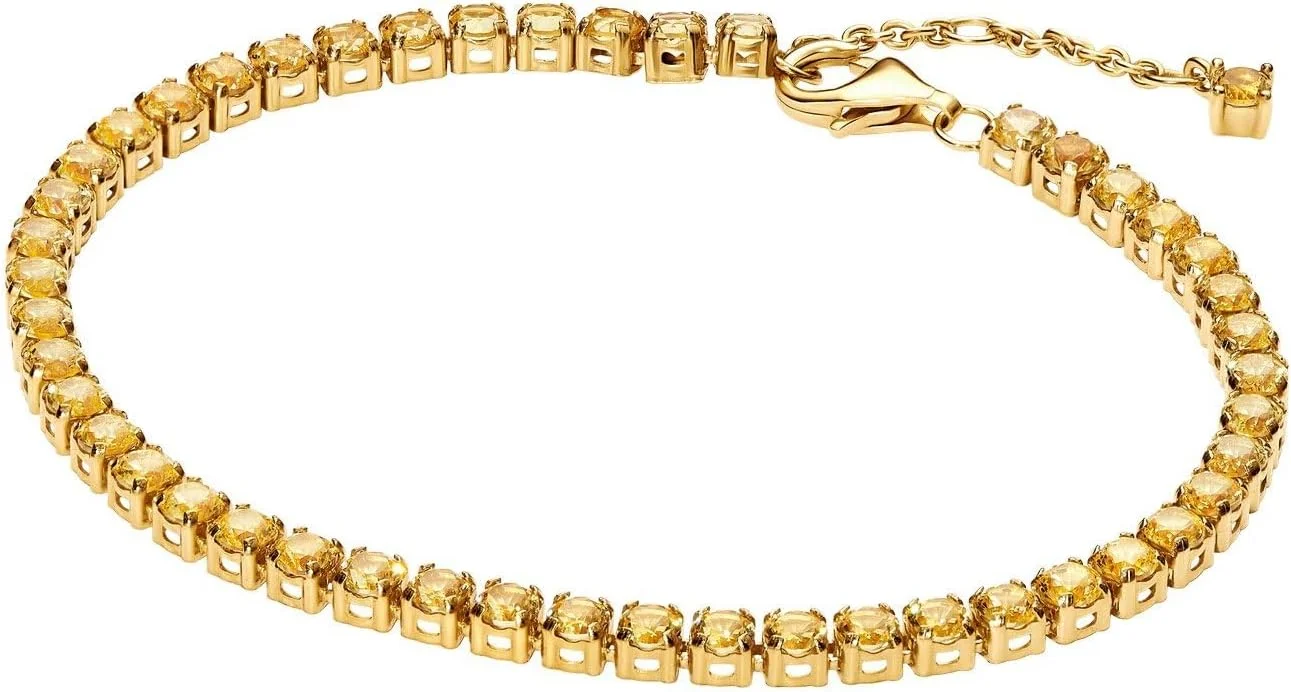 دستبند تنیس زنانه پاندورا طلایی زرد 561469C03