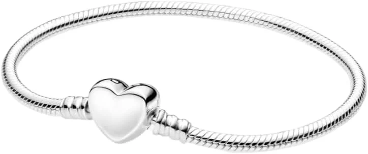 دستبند زنجیری ماری Pandora Moments با قفل قلبی قابل حکاکی، سایز: 23 سانتی متر -599206C00-23