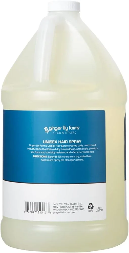 اسپری موی باشگاه و فیتنس زنجبیل لیلی فارمز، مناسب برای خانم ها و آقایان، ۱۰۰٪ وگان و بدون تست حیوانی، حجم ۳.۷ لیتر