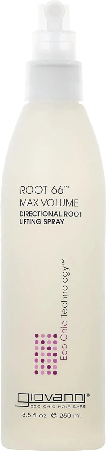 اسپری حجم دهنده مو جیوانا اکو شیک روت 66، 250 میلی لیتر - برای موهای نازک و بی جان، حاوی پرو ویتامین B5، عصاره دم اسب، نمک دریا و کیوی، بدون لوریل و لورت سولفات، بدون پارابن، محافظ رنگ مو