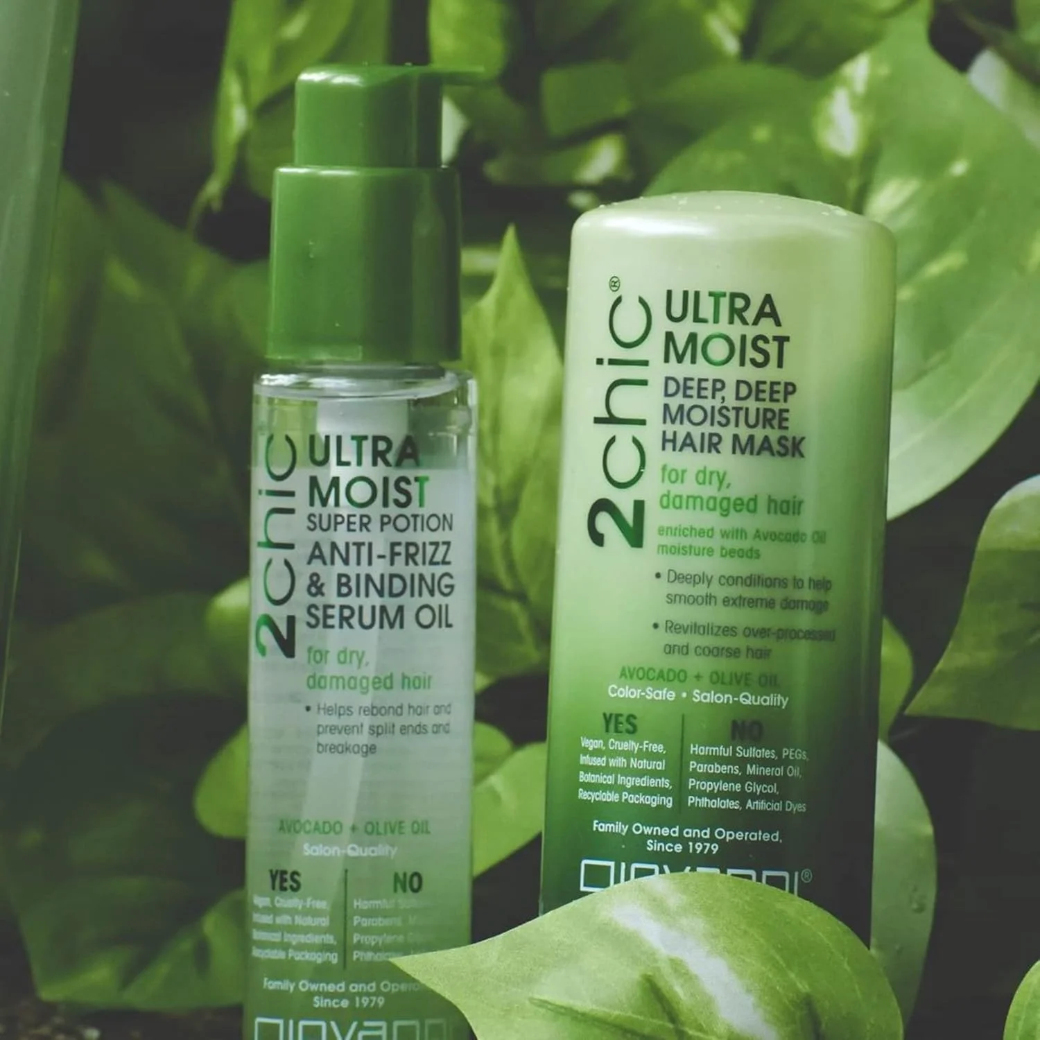 اسپری محافظتی دو فاز فوق مرطوب کننده موی سر جووانی تو چیک - محافظت از مو در برابر حرارت، حاوی روغن آووکادو و زیتون، آلوئه ورا، شی باتر، عصاره های گیاهی، بدون پارابن، محافظ رنگ مو - 118 میلی لیتر