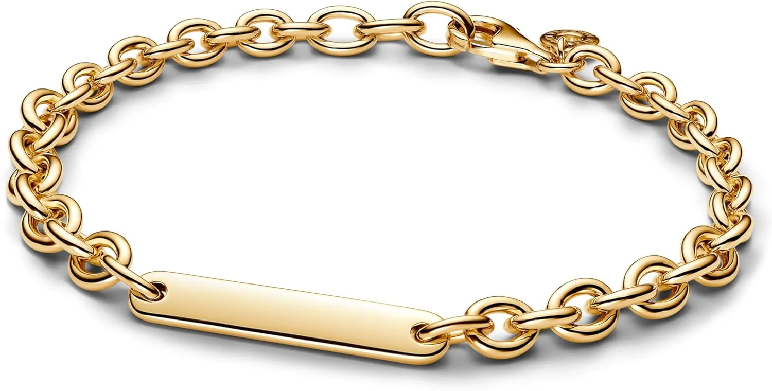 دستبند زنانه پاندورا با صفحه حکاکی، طلایی رنگ 569523C00