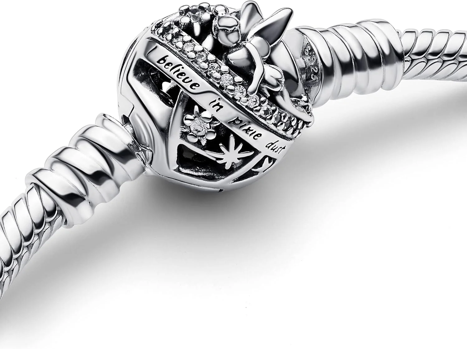 دستبند زنجیری ماری قفل دار پاندورا Moments با آویز دیزنی تینکربل مدل 592548C01-20 دستبند زنجیری ماری قفل دار پاندورا Moments با آویز دیزنی تینکربل مدل 592548C01-20