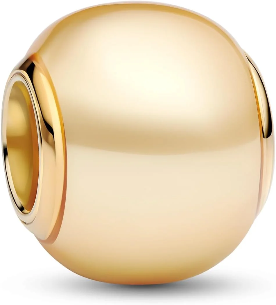 آویز با روکش طلای 14 عیار با مروارید مصنوعی لاک زده زرد