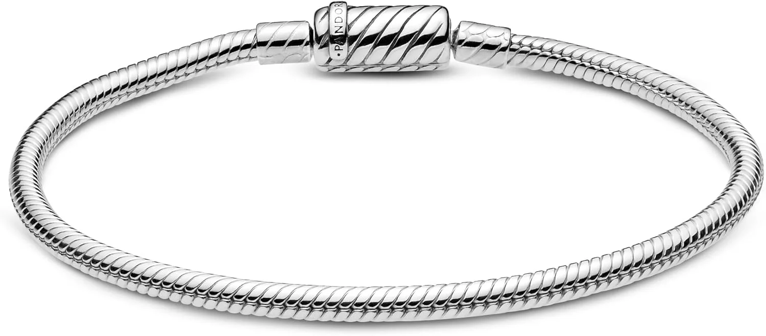 دستبند زنجیری ماری Pandora Moments، نقره استرلینگ، با قفل مغناطیسی