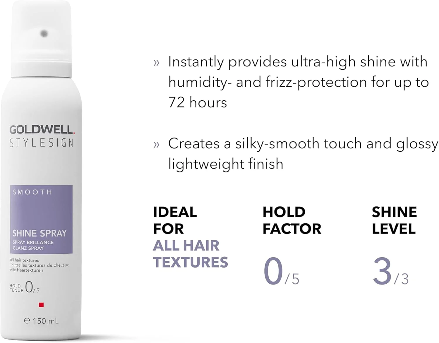 اسپری براق کننده گلدول مدل Stylesign Smooth مناسب برای انواع مو 150 میلی لیتر اسپری براق کننده گلدول مدل Stylesign Smooth مناسب برای انواع مو 150 میلی لیتر