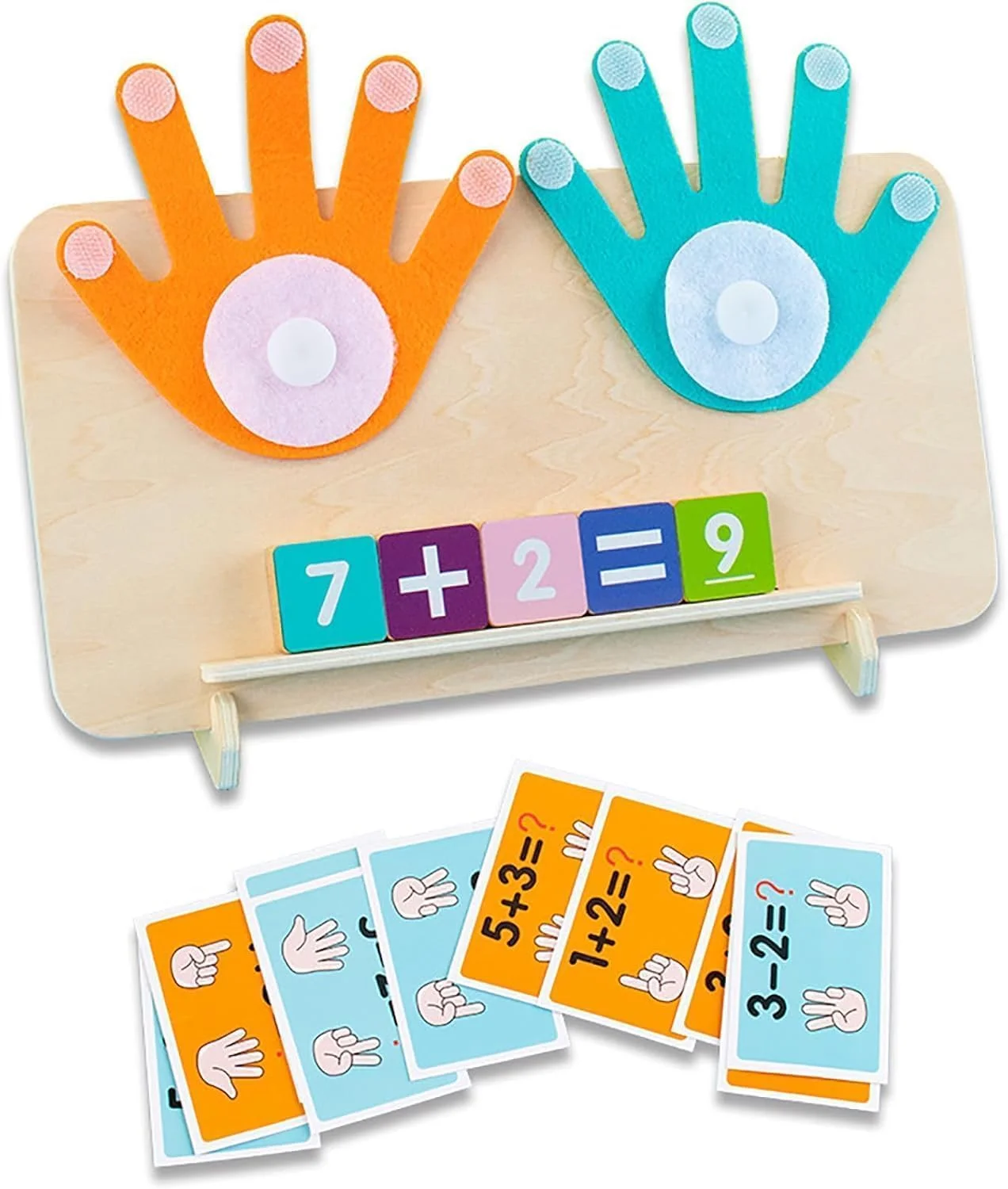 ابزار کمک آموزشی ریاضی چوبی، اسباب بازی های آموزشی مونته سوری برای یادگیری پیش دبستانی، بلوک های شمارش اعداد برای کودکان نوپا 2 تا 6 ساله، بازی انگشتی ریاضی پیش دبستانی و مهد کودک