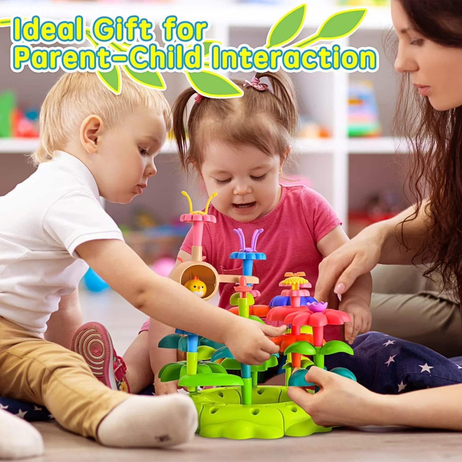 مجموعه اسباب بازی ساخت باغ گل MAKINGTEC، بازی چیدن برای دختران نوپا، اسباب بازی آموزشی STEM، بازی چیدن اسباب بازی های پیش دبستانی، مجموعه بازی وانمودی برای دختران نوپا 2، 3، 4، 5، 6 ساله