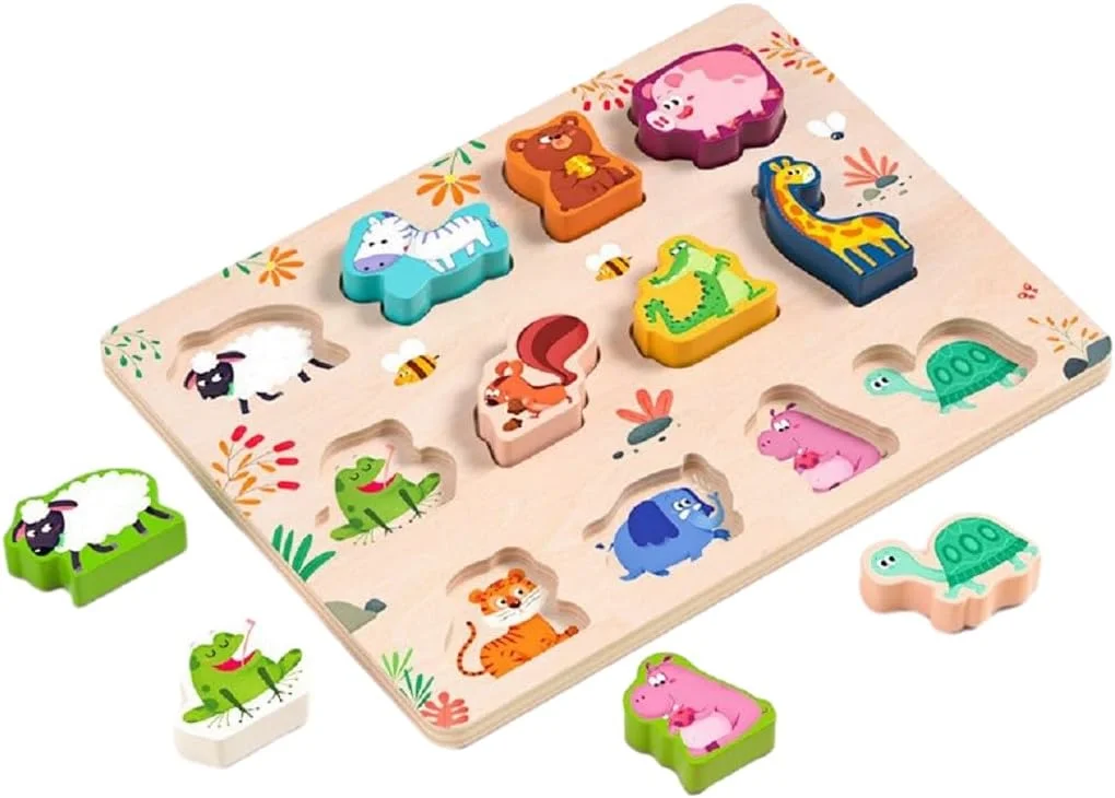 اسباب بازی های مونته سوری برای کودکان 1 تا 3 ساله، بازی پازل تخته چوبی مرتب سازی، اسباب بازی آموزشی، استکر تشخیص سبزیجات، مرتب کننده شکل، هدیه پازل آموزشی