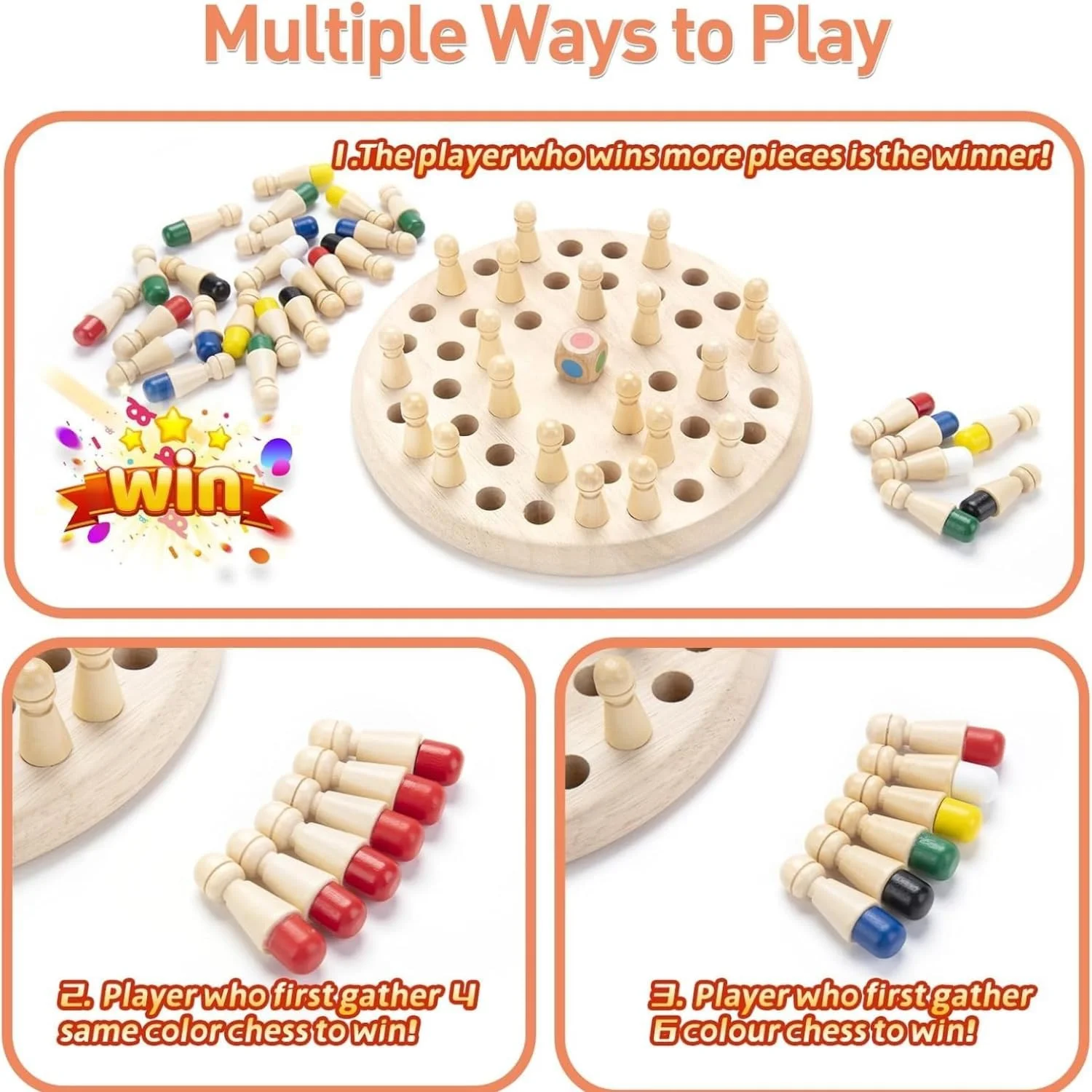 بازی فکری چوبی حافظه شطرنجی لیموس، اسباب بازی آموزشی مونته سوری برای کودکان، بازی تطبیق حافظه و مرتب سازی رنگ، بازی تخته ای یادگیری پیش دبستانی، اسباب بازی پازل آموزش مغز کودکان نوپا