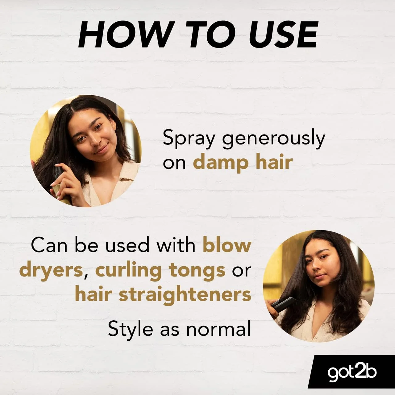 اسپری محافظ حرارت مو گات تو بی Guardian Angel، محافظت تا 230 درجه سانتیگراد، حاوی روغن آرگان، بدون سیلیکون، 200 میلی لیتر