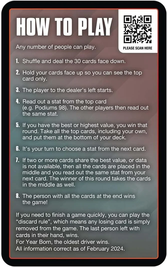 بازی کارتی قهرمانان مسابقات فرمول یک - بازی های خانوادگی برای کودکان و بزرگسالان - بازی های آموزشی - بازی های کارتی برای کودکان تا 2 بازیکن - بازی های جنگی برای کودکان