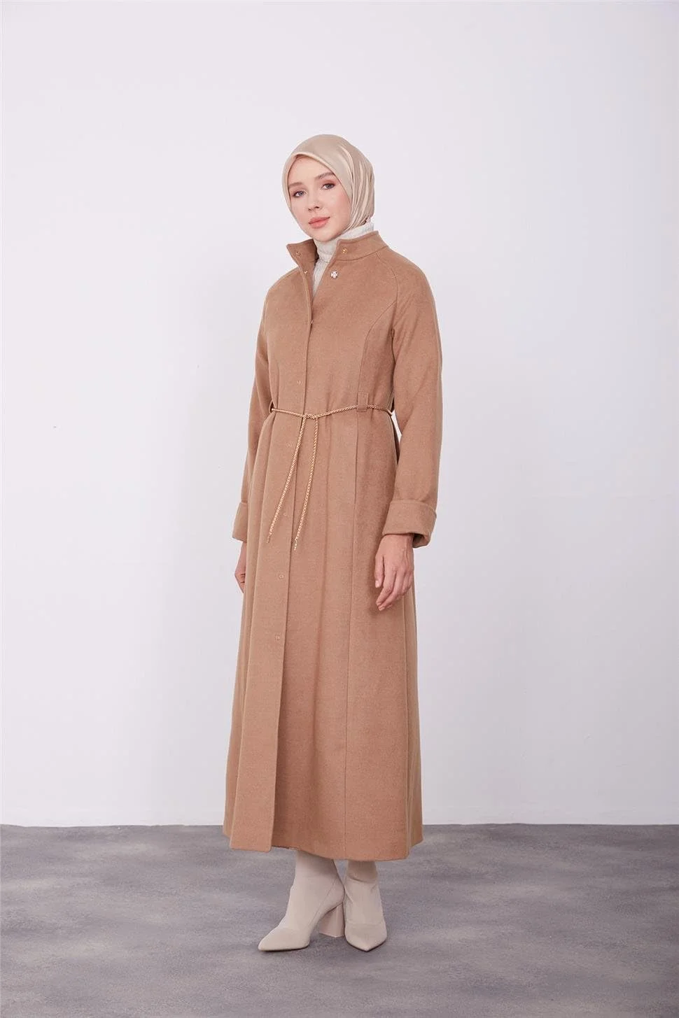 مانتو آرمینه - پوشاک حجاب مدرن و شیک | 44 - شتری