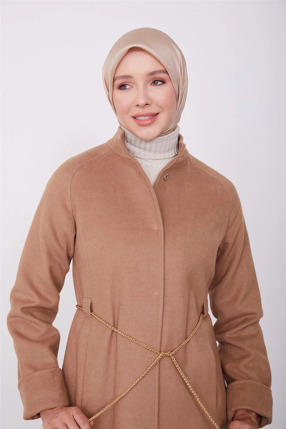 مانتو آرمینه - پوشاک حجاب مدرن و شیک | 44 - شتری