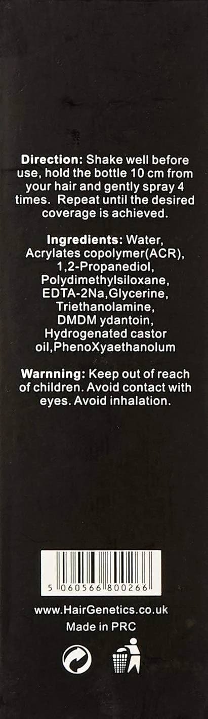 اسپری تثبیت کننده فیبر مو Hair Genetics - بطری 100 میلی لیتری