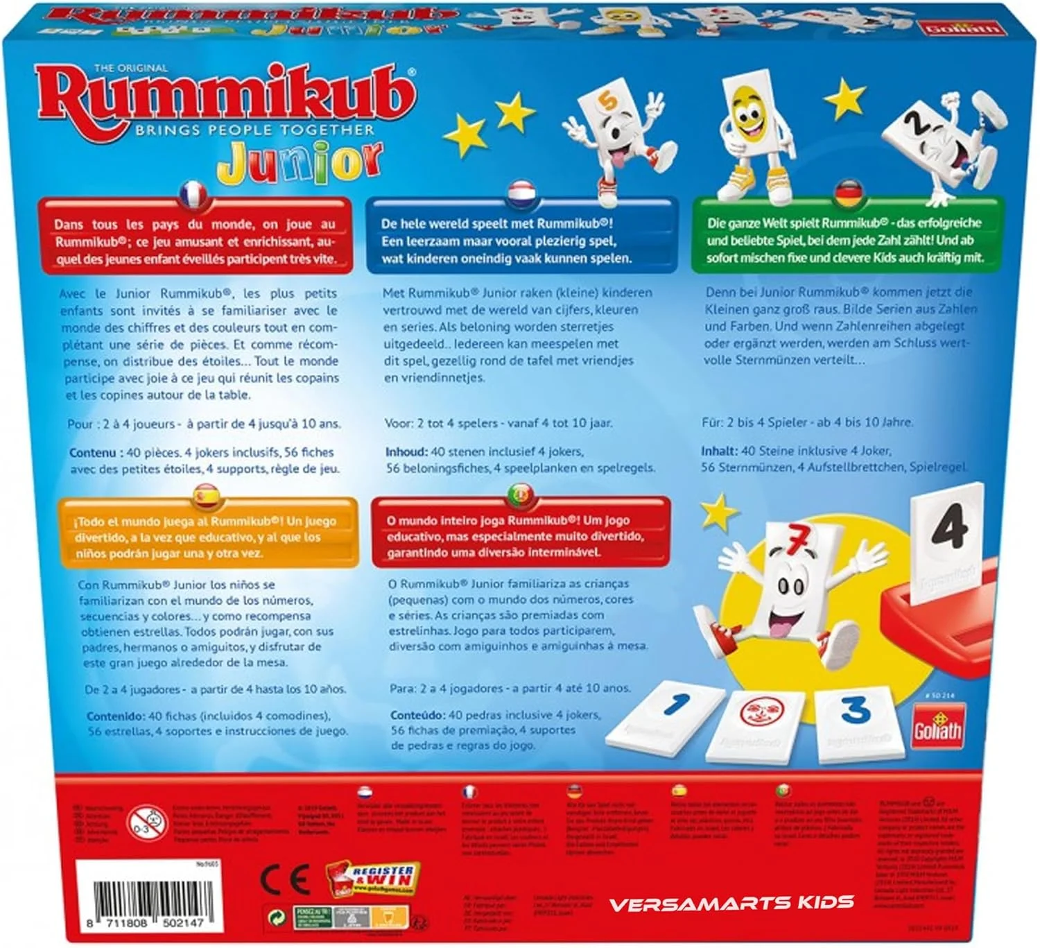 بازی مسافرتی اورجینال جونیور VersaMarts – بازی آموزشی تطبیق رنگ و اعداد برای کودکان 4 سال به بالا، نسخه مسافرتی جمع و جور برای 2 تا 4 بازیکن بازی مسافرتی اورجینال جونیور VersaMarts – بازی آموزشی تطبیق رنگ و اعداد برای کودکان 4 سال به بالا، نسخه مسافرتی جمع و جور برای 2 تا 4 بازیکن