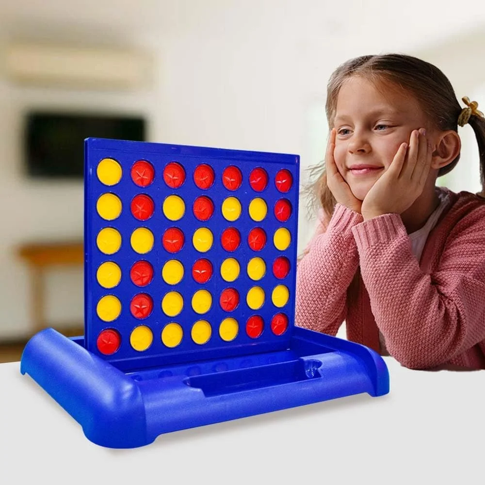 بازی فکری ردیف ۴ تایی UKR، بازی تخته ای استراتژیک و آموزشی، اسباب بازی های یادگیری کلاسیک برای کودکان و بزرگسالان، تفکر منطقی