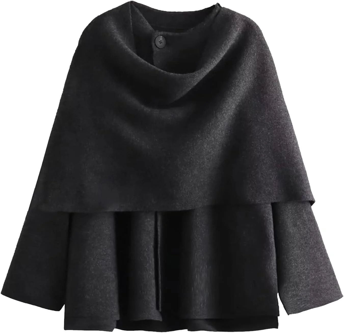 کت پشمی زنانه با شال بزرگ، آستین بلند، دکمه دار، مناسب پاییز و زمستان کت پشمی زنانه با شال بزرگ، آستین بلند، دکمه دار، مناسب پاییز و زمستان